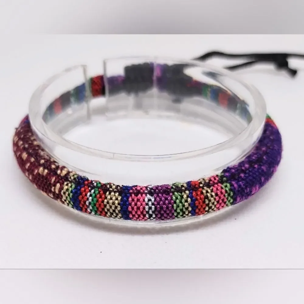 Men's bracelet striped punk‎ hemp new e40